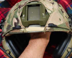 Helmet with headset - Used airsoft equipment