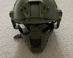 Nuprol Fast Helmet & Mesh Mask - Used airsoft equipment