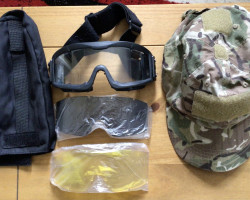 Ballistic goggles and cap - Used airsoft equipment