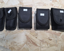 5 Police Style Belt Pouches - Used airsoft equipment