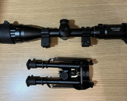 3-12x40 Scope & Bipod - Used airsoft equipment