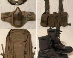 Airsoft set -gun/clothing/gear - Used airsoft equipment