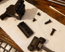 Magnifier mount+rear sight - Used airsoft equipment