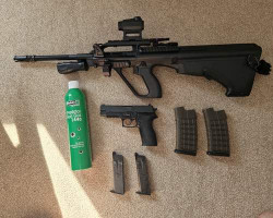 KU901 Steyr Aug and P226 Pisto - Used airsoft equipment