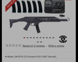 ASG Scorpion Evo Carbine - Used airsoft equipment