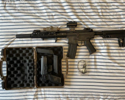 DE m4 aeg, red dot, torch - Used airsoft equipment