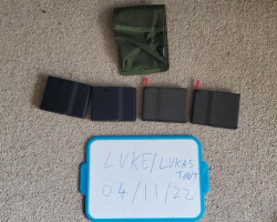 4x SRS Steel Mags with pouch - Used airsoft equipment